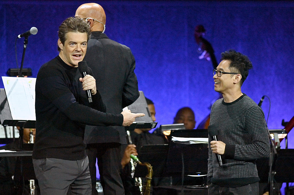 Jason Blum y James Wan en la CinemaCon 2025